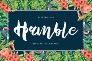 Hamble: A Playful Script Font for Editorial Design